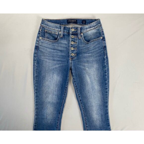 Lucky Brand Bridgette High-Rise Skinny Exposed Button Fly Jeans. Women's 27, GUC - Picture 5 of 9